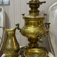 سرویس سماور زغالی برنج ومیزگردبرنز،شیرینی برنزساعت|صنایع دستی و سایر لوازم تزئینی|تهران, وصفنارد|دیوار