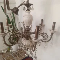 لوستر قدیمی ۶شاخه برنز|کلکسیون اشیاء عتیقه|تهران, شهرک دریا|دیوار