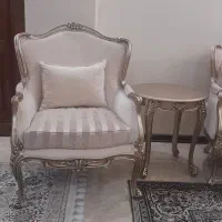 مبلمان ۷ نفره بدنه چوب راش با رویه پارچه
