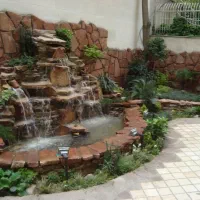 ساخت تعمیر آبنما انواع آب نما صخره ای، سیمانی سنگی