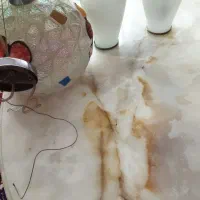 یک عدد میز برنزی سایز بزرگ ولوستر روشنایی