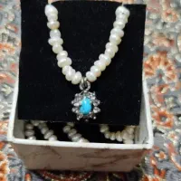 مروارید اصل قدمت دار،پلاک نقره عیار۹۲۵ فیروزه اصل|جواهرات|رشت, کوی عرفان|دیوار