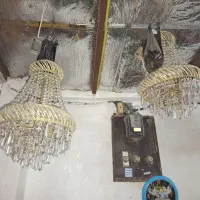 دو عدد لوستر برنجی