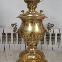 سرویس سماور ذغالی شمعدان سینی نوربلین برنجی عتیقه|کلکسیون اشیاء عتیقه|تهران, شهران جنوبی|دیوار