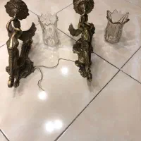 یک جفت دیوارکوب برنز اصل طرح فرشته
