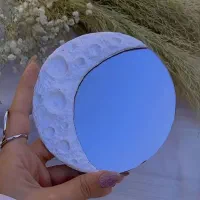 تابلو دیوارکوب آینه دکوراتیو برجسته ماه|تابلو، نقاشی، عکس|بندرعباس, |دیوار