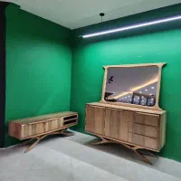 آینه کنسول و میز تی وی چوب