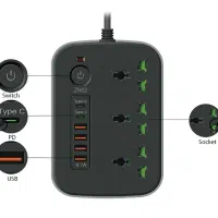 چند راهی برق چند کاره|قطعات و لوازم جانبی رایانه|اصفهان, باغ زرشک|دیوار