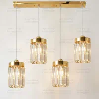 لوستر کریستالی خطی لاینر جزیره میز ناهارخوری راهرو