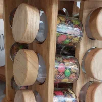 جاادویه چوبی گردان 12تایی نو|ظروف نگهدارنده، پلاستیکی، یک‌بارمصرف|فردیس, نگارستان|دیوار