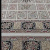 فرش ۹‌متر گل ابریشم صددرصدپنبه دستبافت گونه شادلین