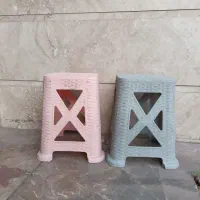 صندلی پلاستیکی چهارپایه حصیری