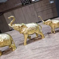 فیل خانواده برنجی (توضیحات خوانده شود)|صنایع دستی و سایر لوازم تزئینی|تهران, خاک سفید|دیوار