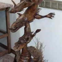 مجسمه چوبی ماهی و دریا ساخت اندونزی