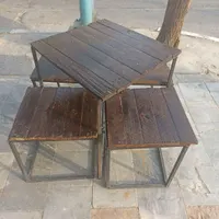 دو عدد میز نهارخوری چهار نفره آهنی
