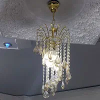 لوستر کریستالی آبشاری|لوستر و چراغ آویز|اصفهان, شهرک زاینده رود|دیوار