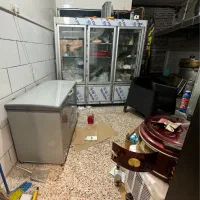 یخچال سه در دوطرف نما فریدونی و فریزر صندوقی