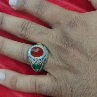 انگشتر عقیق رکاب دست ساز