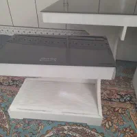 جلو مبلی چوبی با چهار میز کوچک الشتر|مبلمان خانگی و میز عسلی|الشتر, |دیوار