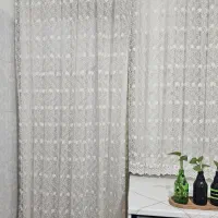 پرده خامه دوزی شده زیبا وطرحدار|پرده، رانر، رومیزی|قم, شهرک سازمان آب|دیوار