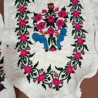 روپشتی سفره قند گلدوزی شده کار دست وجاجیم قدیمی|پشتی|اصفهان, آزادگان|دیوار