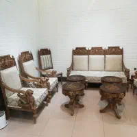 مبل استیل مدل سلطنتی 9نفره|مبلمان خانگی و میز عسلی|بستان آباد, |دیوار