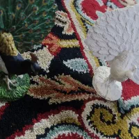 مجسمه طاووس بال باز