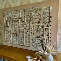 تابلو آینه ای تماما کار دست|تابلو، نقاشی، عکس|یزد, |دیوار