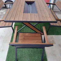 میز آتشدان با نیمکت و صندلی ۶ نفره|مبلمان خانگی و میز عسلی|نوشهر, |دیوار