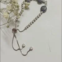 دستبند تنیسی نقره عیار ۹۲۵ با آبکاری رادیوم