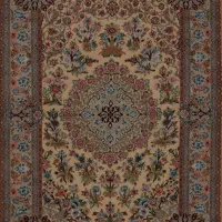 فرش دستبافت اصفهان استاد بافت چله ابریشم