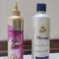 شامپو مورینگا و کرم موی پنتن مخصوص موهای فر