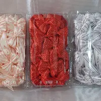 *گل *ربان طرح دار پاپیون شده در رنگ بندی*
