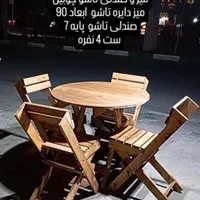 ناهار خوری چوبی کار|میز و صندلی غذاخوری|قم, زاویه|دیوار