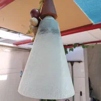 لوستر چوبی  حباب دار