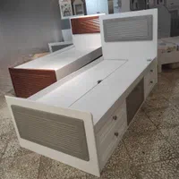 تخت تک نفره همراه با انباری و کشو