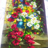 تابلو فرش دستبافت چله ابریشم سایز 52در75|تابلو فرش|محمدشهر, شهرک پیام (مهرالبرز)|دیوار