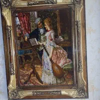 تابلو فرش تار زن جوان|تابلو فرش|سرعین, |دیوار