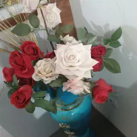 گل های  زیباوارزان همراه گلدان رایگان|گل مصنوعی|خرمدره, |دیوار