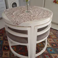 میز نهار خوری کم جا کاشمر