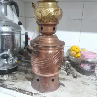 سماور مسی هم میشه رو گاز گذاشتش هم روی ذغال|سماور، چای‌ساز، قهوه‌ساز|هشتگرد, گلسار|دیوار