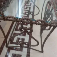 میز تلفن فرفورژه با بافت مکرومه در حد واقعا نو|مبلمان خانگی و میز عسلی|تهران, جنت‌آباد جنوبی|دیوار