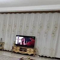 پرده ترک گل برجسته ۴ متری