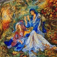 تابلو فرش دستبافت ابریشمی