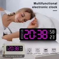 ساعت دیجیتال رومیزی/دیواری/دمارطوبت/آلارم/سنسورنور