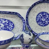 سرویس چینی قلم آبی خارجی جنس درجه یک قیمت ایرانی