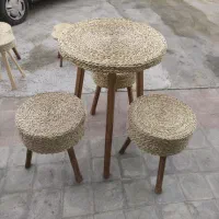 میز صندلی حصیری|میز و صندلی غذاخوری|کومله, |دیوار