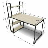 میز قفسه دار با آهن سنگین و. ورق mdf|کتابخانه، شلف، قفسه‌های دیواری|زنجان, |دیوار