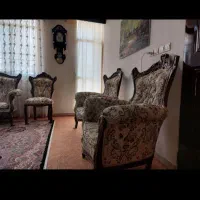 مبل سلطنتی ۹ نفره زیبا باچوب گردو|مبلمان خانگی و میز عسلی|آبیک, |دیوار