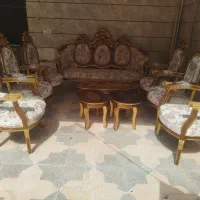 مبل سلطنتی 9نفره سالم چوب راش